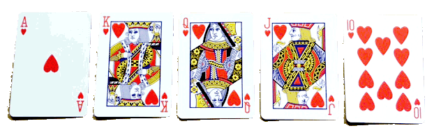 Exemple : Quinte flush royale