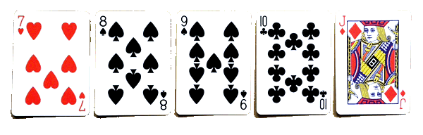 Exemple : Quinte (Suite / Séquence / Straight)